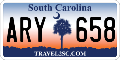 SC license plate ARY658