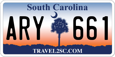 SC license plate ARY661