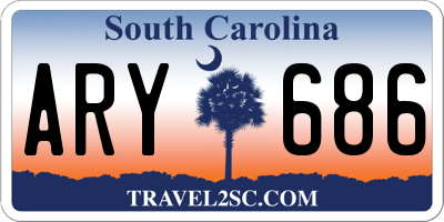 SC license plate ARY686
