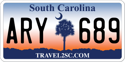 SC license plate ARY689