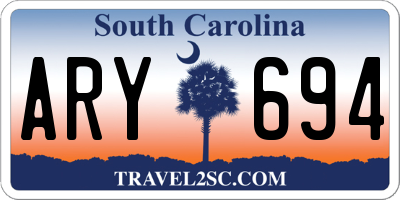 SC license plate ARY694