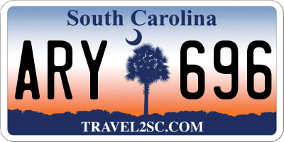 SC license plate ARY696