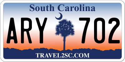 SC license plate ARY702