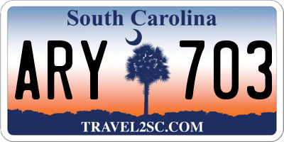 SC license plate ARY703