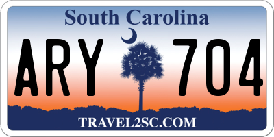 SC license plate ARY704