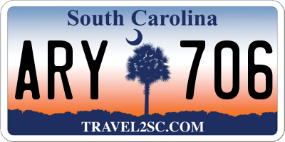 SC license plate ARY706