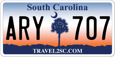 SC license plate ARY707