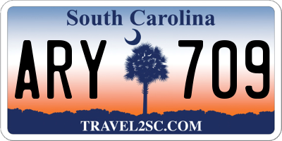 SC license plate ARY709