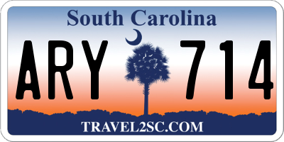 SC license plate ARY714