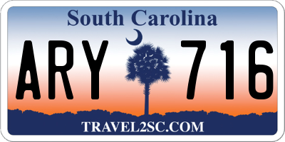 SC license plate ARY716