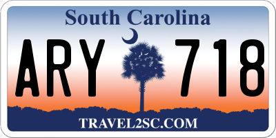 SC license plate ARY718
