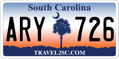 SC license plate ARY726