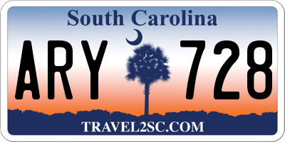 SC license plate ARY728