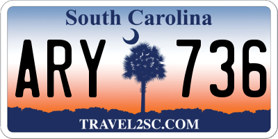 SC license plate ARY736