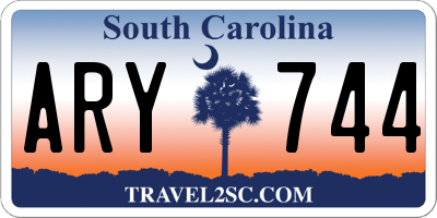 SC license plate ARY744
