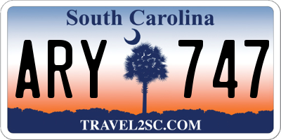 SC license plate ARY747
