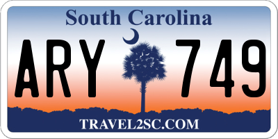 SC license plate ARY749
