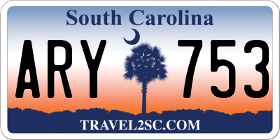 SC license plate ARY753