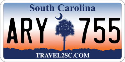 SC license plate ARY755