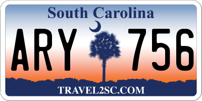 SC license plate ARY756