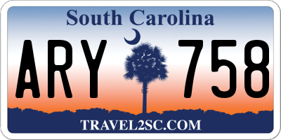 SC license plate ARY758