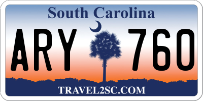 SC license plate ARY760