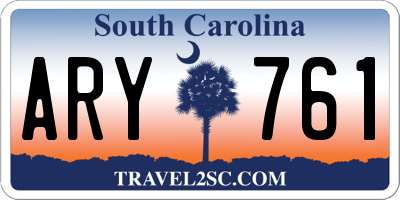 SC license plate ARY761