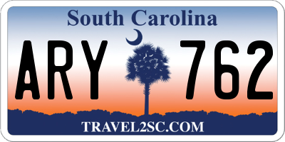SC license plate ARY762