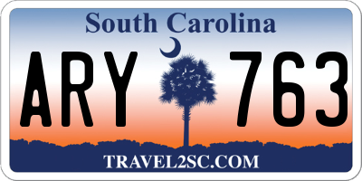 SC license plate ARY763