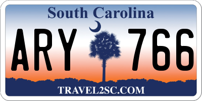 SC license plate ARY766