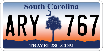 SC license plate ARY767