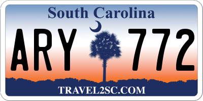 SC license plate ARY772