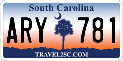 SC license plate ARY781