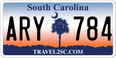 SC license plate ARY784