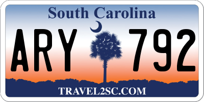 SC license plate ARY792