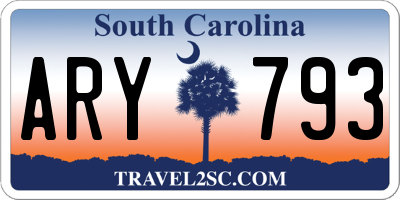 SC license plate ARY793