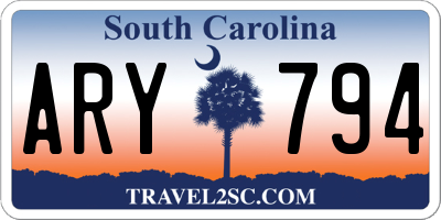 SC license plate ARY794