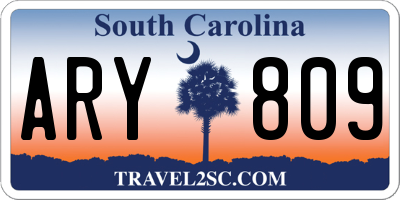 SC license plate ARY809