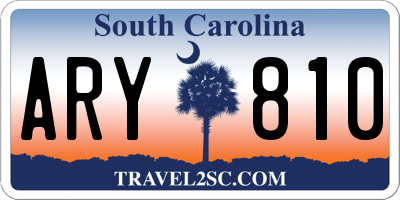 SC license plate ARY810