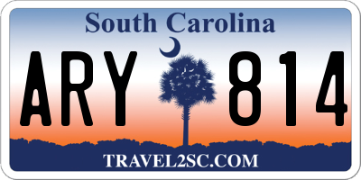SC license plate ARY814