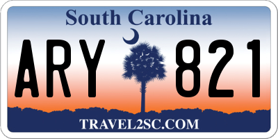 SC license plate ARY821