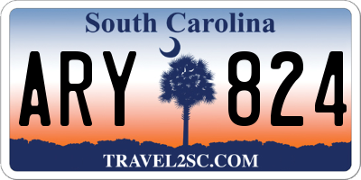 SC license plate ARY824