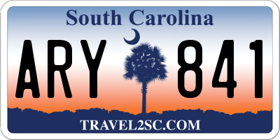 SC license plate ARY841