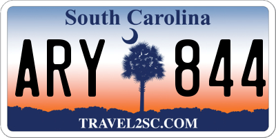 SC license plate ARY844