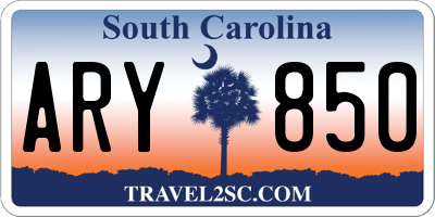 SC license plate ARY850