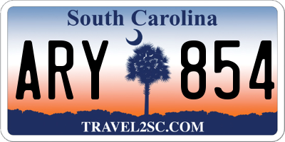 SC license plate ARY854