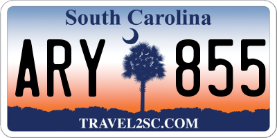 SC license plate ARY855