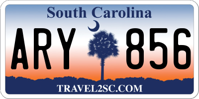 SC license plate ARY856