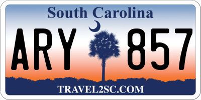 SC license plate ARY857