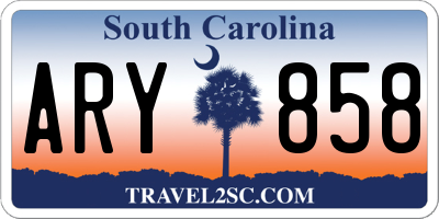 SC license plate ARY858